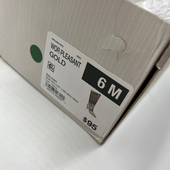 Worthington Womens Pleasant Stiletto Heel Dress Boots Gold Size 6 - Picture 8 of 10